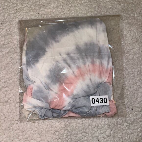 American Eagle Dreamy Pastel Pink Blue Tie Dye Cinch Waist Tee XS EUC - Picture 9 of 9